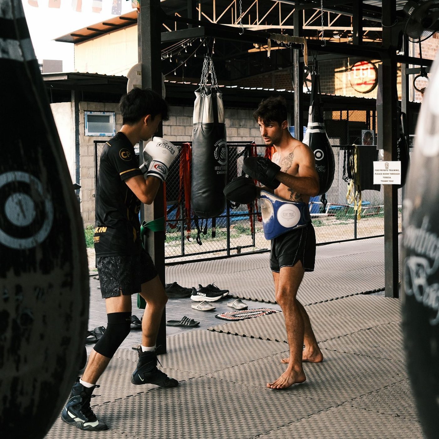 Boxing training at Sedthee Fight Club