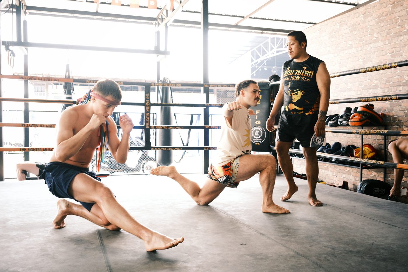 Fight preparation training at Sedthee Fight Club