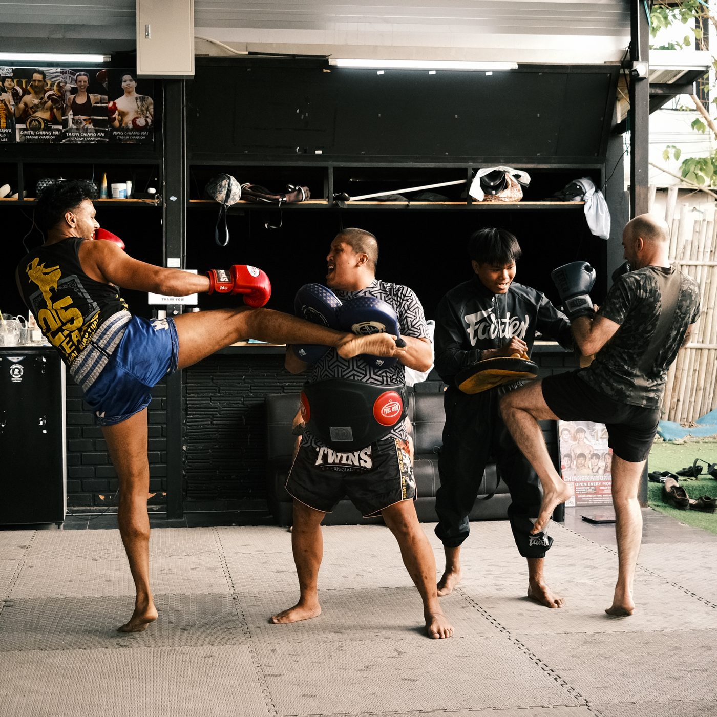 Muay Thai training at Sedthee Fight Club
